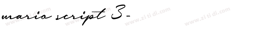 mario script 3字体转换